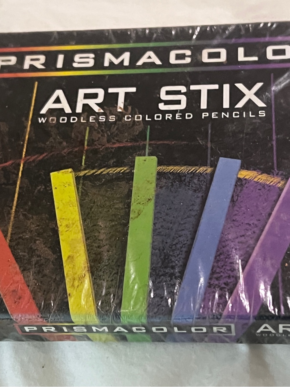 New Sealed Prismacolor  Art Stix Woodless Colored Pencils Set of 12 - Multicolor